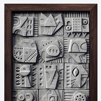 Panel decorative cube square n3 / Panel decorative from cubes square # 3 — Ver 5
