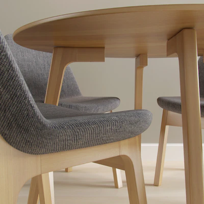 Modern Dining Table + Eiffel Wood Chair — Вид 2