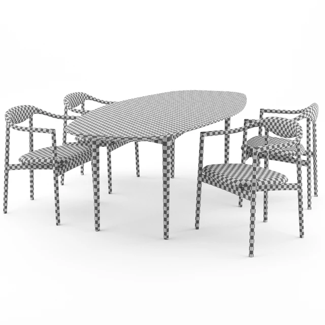 Jari Chair and Ellipse Table by BRDR Kruger — Скачать