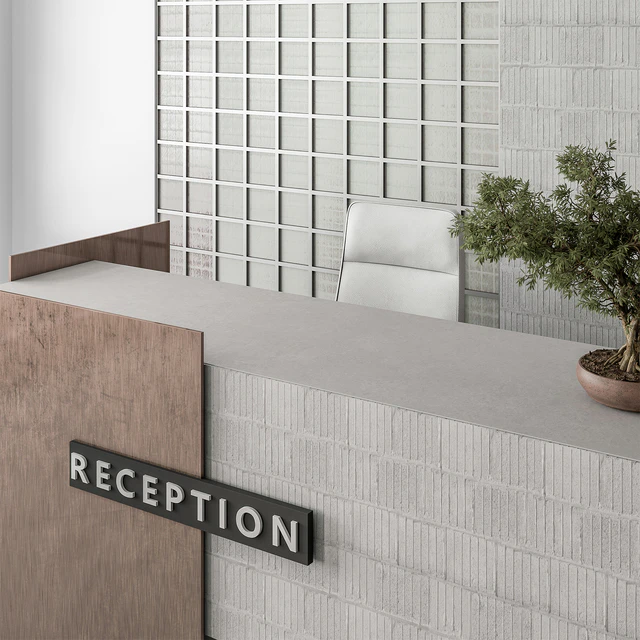 Reception Desk and Wall Decoration - Office Set 306 — Descargar