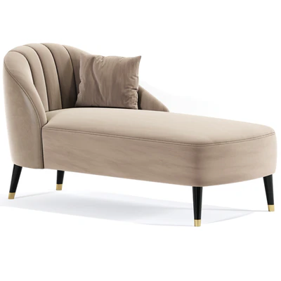 Monroe Jade Velvet Chaise Lounge — Вид 2