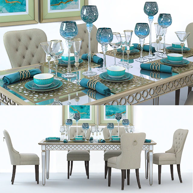 Sophie Mirrored Dining Table — Descargar