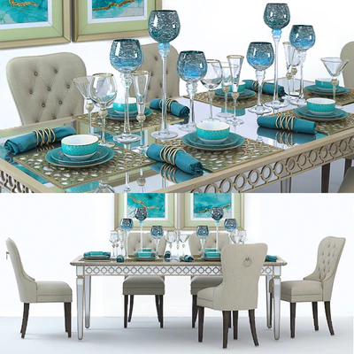 Sophie Mirrored Dining Table — Ver 1