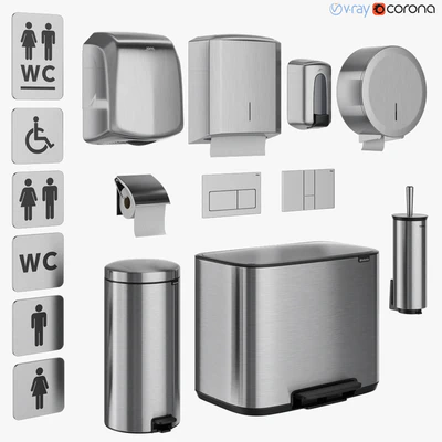 Аксессуары для санузла set 71 (Jofel, Brabantia, BXG, Katrin, Viega) — Вид 1