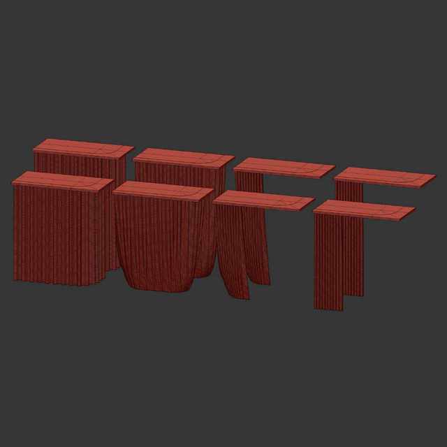 Fabric curtain for a corner bathroom with fastening to the ceiling — Download