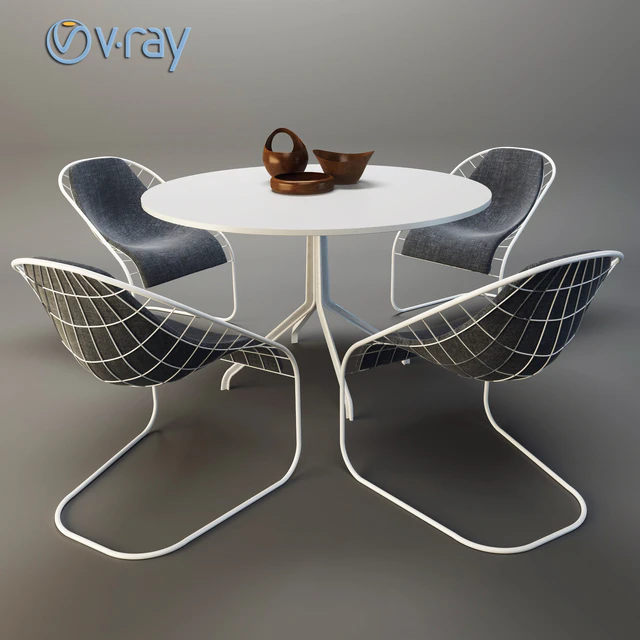 MINOTTI SPACE table with chairs — Descargar
