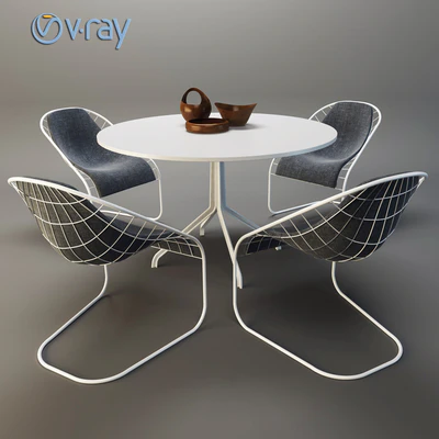 MINOTTI SPACE table with chairs — Descargar
