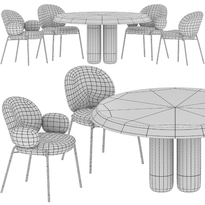 Dining table Cimento Giudecca and chair Freifrau Nana — View 2
