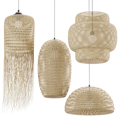 Rattan pendant light collection 203 — Ver 1