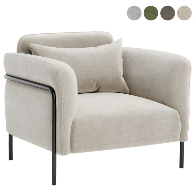 Fauteuil in fluweel Alistair armchair — Descargar
