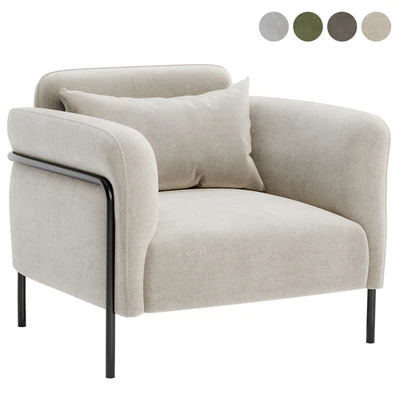 Fauteuil in fluweel Alistair armchair — Ver 1