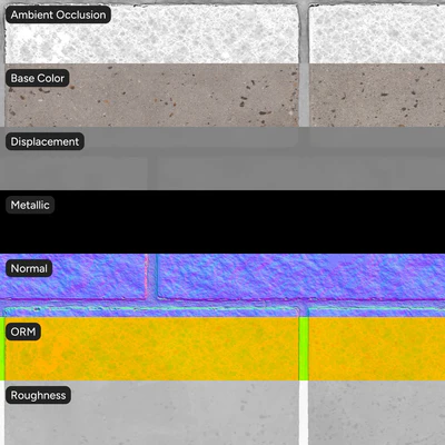 aggregate running concrete block wall texture beige — Вид 2