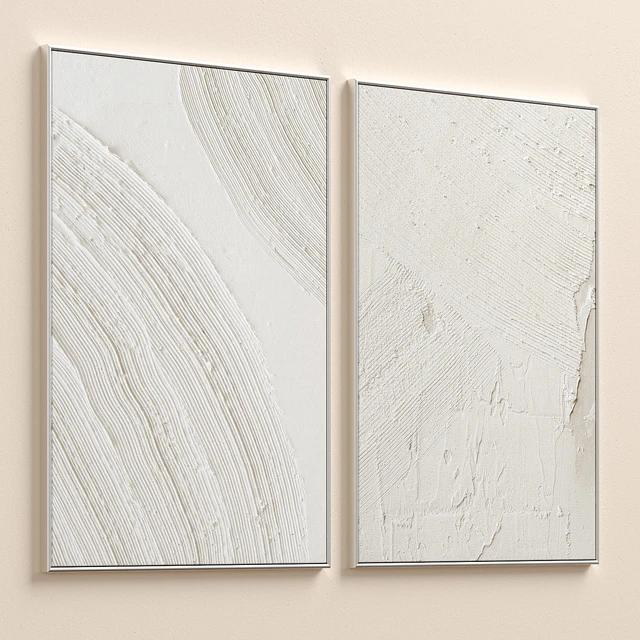 Boho Beige Relief Plaster Wall Art C-625 — Descargar