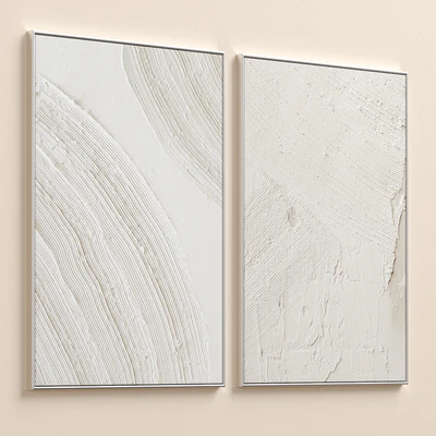 Boho Beige Relief Plaster Wall Art C-625 — Ver 2