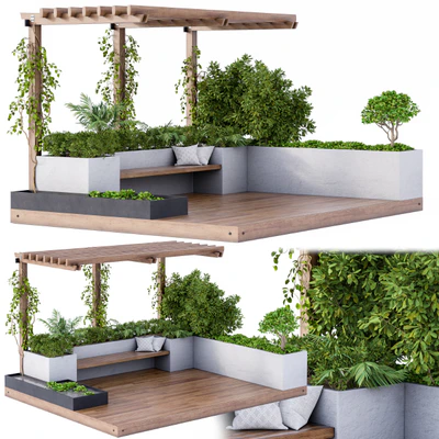 Roof Garden and Landscape Furniture with Pergola — Вид 1