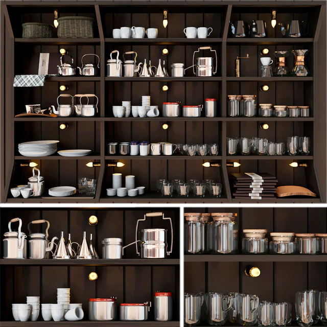 Wardrobe with crockery and kitchen utensils 3 — Descargar