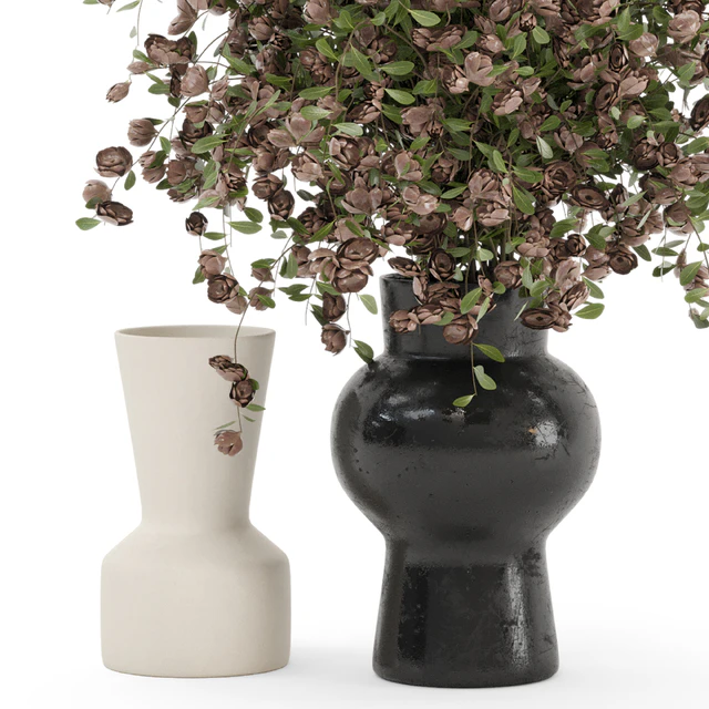 Plants Bouquet Collection In Concrete Pots - Set 1449 — Скачать