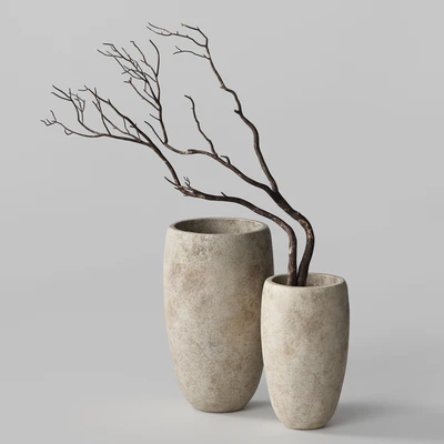 Artisan Rustic Vases with dry Branches — Вид 2