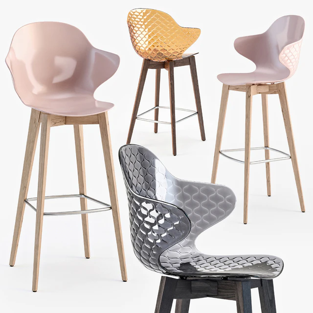 Calligaris Saint Tropez wood stool — Скачать