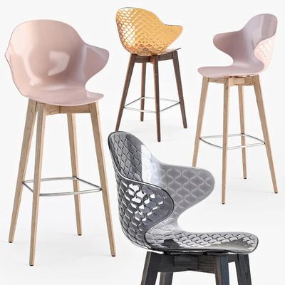 Calligaris Saint Tropez wood stool — Вид 1