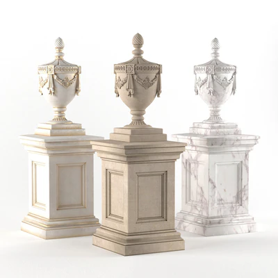 Classic vase for decorating the facade — Ver 1