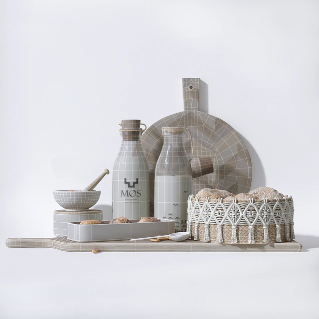 Set - Milk and homemade cakes — Descargar