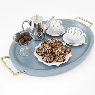 Hot chocolate on a tray — Ver 1