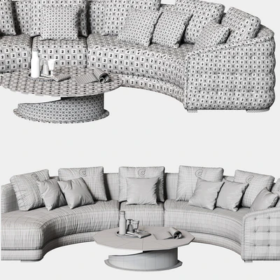 Carpanelli Contemporary Desyo Sofa Curvy Table Minerva — Ver 3