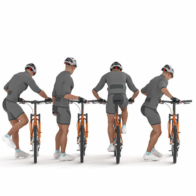 Cyclist Man in 04 Poses — Скачать