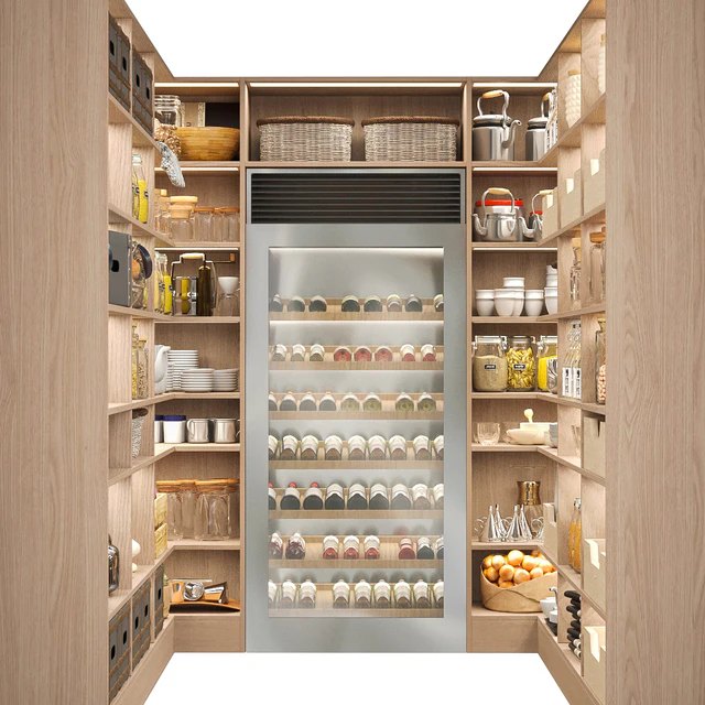 Pantry with spices, kitchen utensils — Descargar