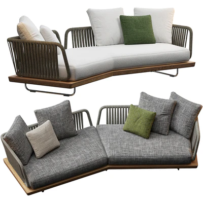 Sunray sofa Minotti outdoor — Ver 4