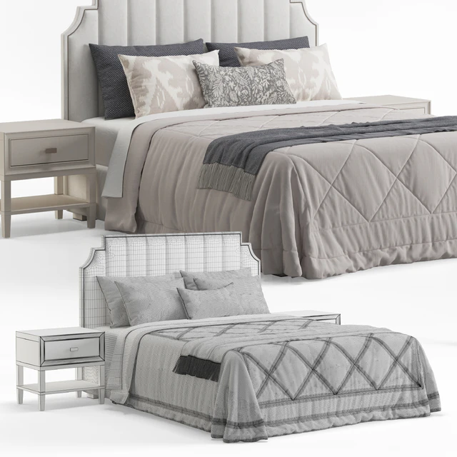 Princeton Step Rectangular Upholstered Bed — Скачать