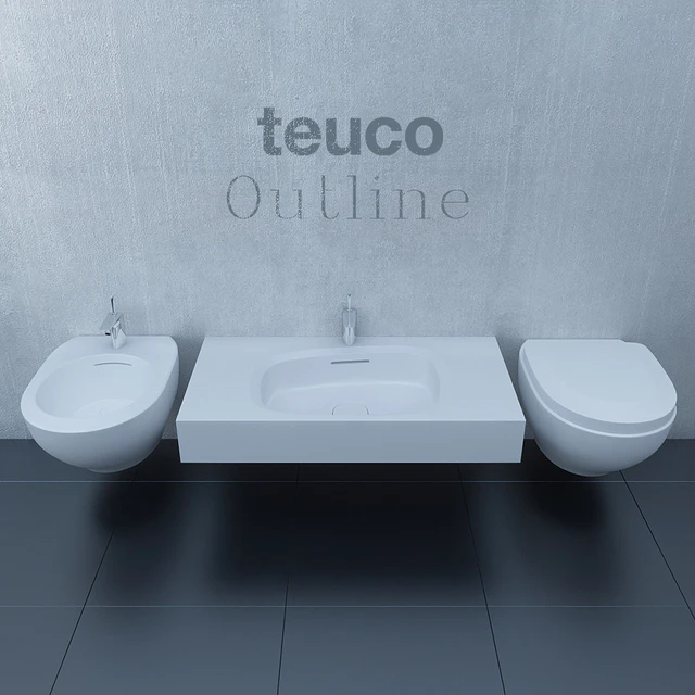 Унитаз, биде и умывальник Teuco Outline — Скачать