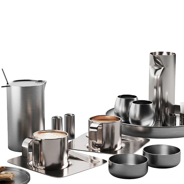 407 eat and drinks decor set 06 metal coffee and water kit for cafe — Descargar