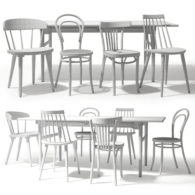 Thonet and IKEA chairs set — Вид 2