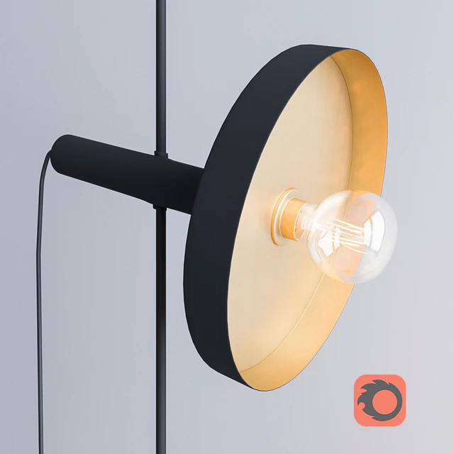WHIZZ Satin gold and black portable lamp — Скачать