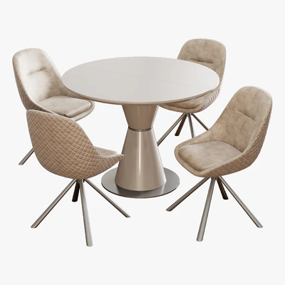 Carveli veluto chair Vetro mebel TML table — Ver 1