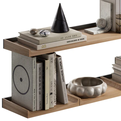 Shelves with decorative set — View 4