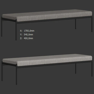 Triple bench Kiki by Artek — Ver 3
