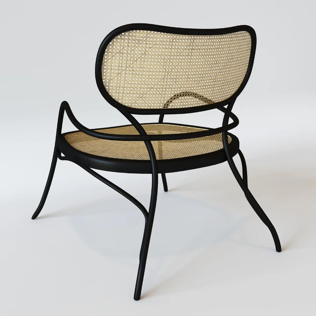 Lehnstuhl Low armchair - / Wood & teak - Wiener GTV Design — Скачать