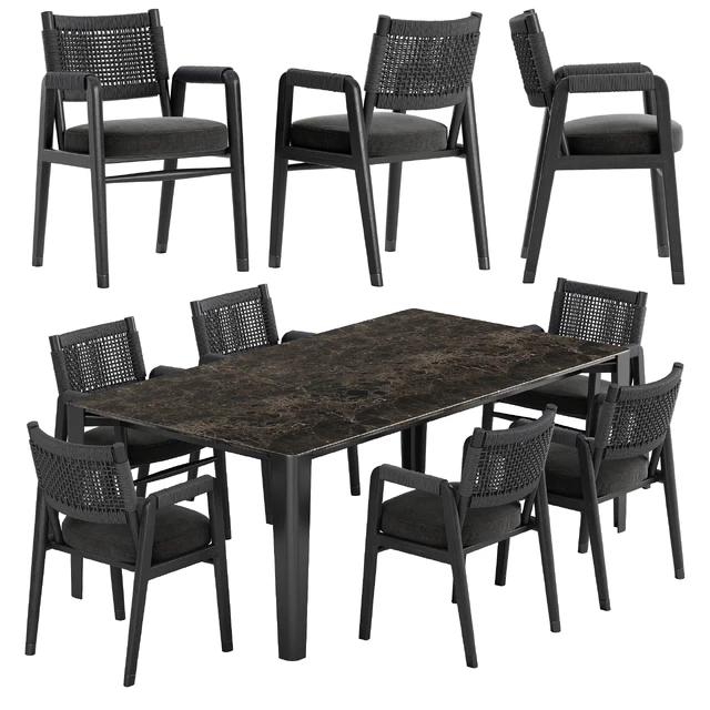 Flexform Ortigia chair Iseo table set — Descargar