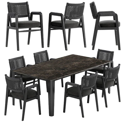 Flexform Ortigia chair Iseo table set — Ver 1