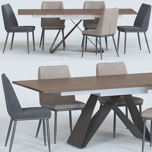 Table Marshall and Chair Joss by IModern — Скачать