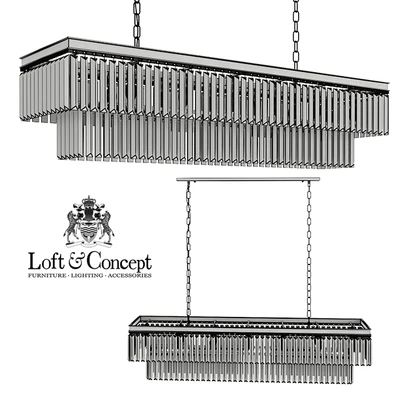 Люстра RH 1920s Odeon Smoke Glass Fringe Grey iron 125 — Вид 2