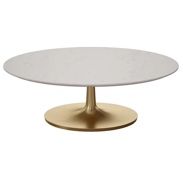Журнальный столик Nero White Marble Oval Coffee Table (Crate and Barrel) — Скачать