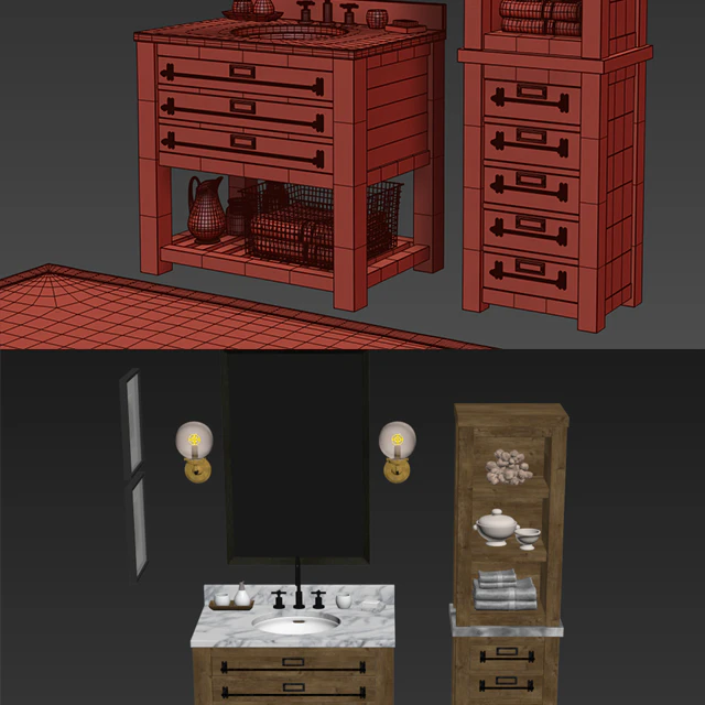 MERCANTILE SINGLE WASHSTAND and MERCANTILE MEDIUM BATH CABINET — Descargar