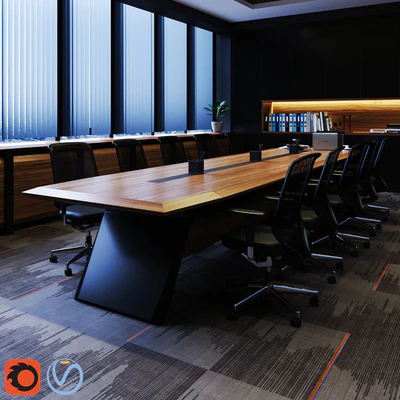 Boss's Cabin Aulenti Meeting Table — Ver 3