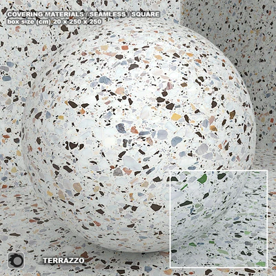 Material (seamless) - terrazzo - quartzite set 108 — Ver 1