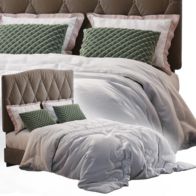 Elliot Curved Upholstered Bed — Descargar