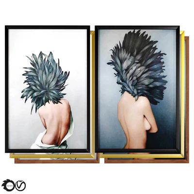 Art Frams 7- Girl With Feather By 3 Frams — Ver 1
